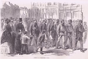 Konvooi van deserteurs-Parijs, Cassells Geschiedenis van de oorlog tussen Frankrijk en Duitsland uitgegeven door Cassell and Company Limited, ca. 1890 door German School