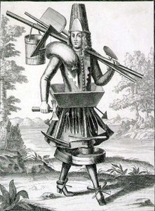 Kostuum voor een metselaar, gepubliceerd door Gerard Valck ca. 1690 door German School
