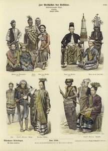 Kostuums van Indonesië, 1880 door German School