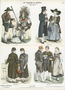 Kostuums van de Tirol, 19e eeuw door German School
