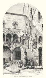 Binnenplaats van de Bargello, Florence, Italië
