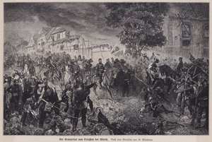 Kroonprins Frederik van Pruisen bij de Slag om Woerth, Frankrijk, Frans-Pruisische Oorlog door German School