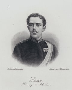 Kroonprins Gustaf van Zweden, de toekomstige koning Gustaf V