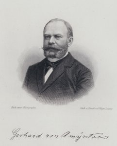 Dagobert von Gerhardt, Duitse soldaat, dichter en romanschrijver (gravure) door German School
