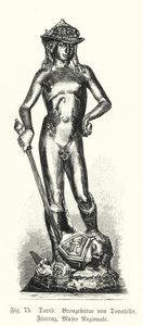 David, bronzen standbeeld door Donatello door German School