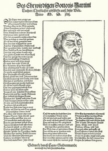 Dood van de Duitse protestantse hervormer Maarten Luther (gravure) door German School