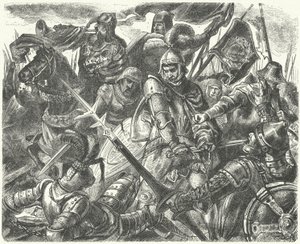 De dood van Peter van Castilië door de handen van Hendrik van Trastamara
