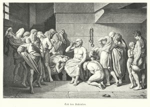 Dood van de Oud-Griekse filosoof Socrates, 399 v.Chr. door German School