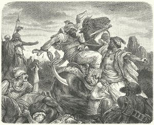 Dood van de Ottomaanse Sultan Murad I in de Slag bij Kosovo door German School