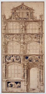 Decoratie van een huisgevel door Hans Holbein de Jonge door German School