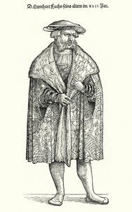 Dr. Leonhart Fuchs, Duitse arts, botanicus en professor aan de Universiteit van Tübingen door German School