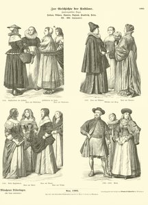 Nederlandse, Boheemse, Spaanse, Engelse, Franse en Poolse kostuums, 16e - 17e eeuw door German School