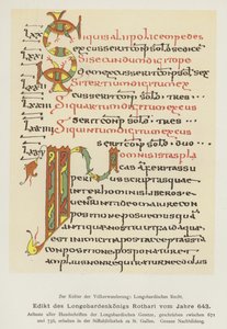 Edict van Rothari, Koning van de Longobarden, 643
