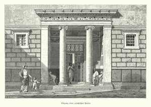 Ingang van een Oud-Grieks huis door German School