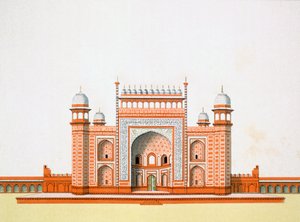 Ingang van de Taj Mahal door German School