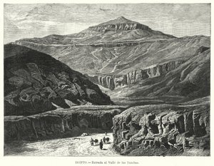 Ingang van de Vallei der Koningen, Egypte door German School