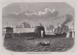 Ingang van de haven van Le Havre, Frankrijk door German School