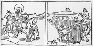 Episodes uit het leven van St. Martin. Gravure uit 