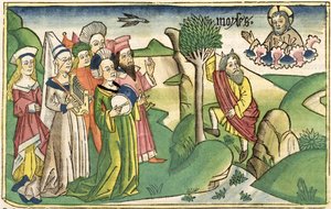 Exodus 15:1-19 Het lied van Mozes, uit de Neurenbergse Bijbel (Biblia Sacra Germanaica) door German School