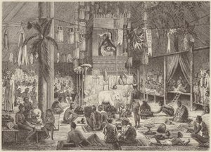 Feest in een pagode
