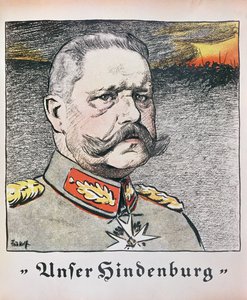 Veldmaarschalk Paul Von Hindenburg (1857-1934) 1914 door German School