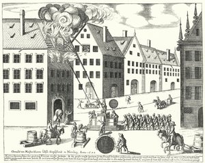 Brandweerlieden in Neurenberg