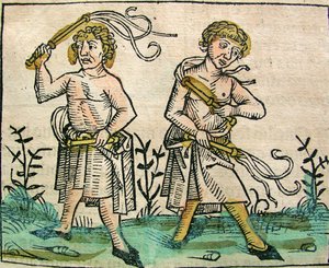 Flagellanten, gepubliceerd in de Neurenberg Kroniek, 1493 door German School