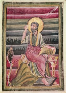 Fol.160r Sint Johannes de Evangelist, uit het Evangeliarium van St. Gereon, 990-1000