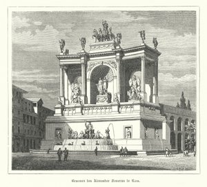 Fontein van Alexander Severus, oud Rome door German School
