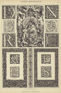 Franse renaissance, typografische ornamenten door German School