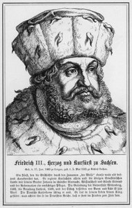 Friedrich III, Hertog en Keurvorst van Saksen (gravure)