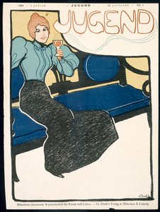 Vooromslag van Jugend Magazine, januari 1898