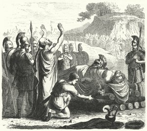 Begrafenisceremonie na de Slag bij Coronea, 394 v.Chr.