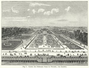 Tuinontwerp: tuinen van het Chateau de Vaux-le-Vicomte, Maincy, Frankrijk, aangelegd door Andre le Notre in de 17e eeuw door German School
