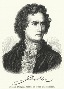 Duitse auteur Johann Wolfgang Goethe (1749-1832) in zijn jeugd door German School