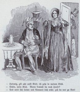 Duitse cartoon over de Democratische Vrouwenvereniging door German School