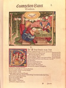 Evangelie van St. Mattheüs, Boek I, uit de Lutherbijbel, c.1530 door German School