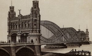 Hamburg: Neue Elb-Brucke, nieuwe brug over de Elbe door German School