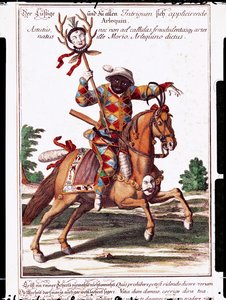 Harlekijn te paard door German School