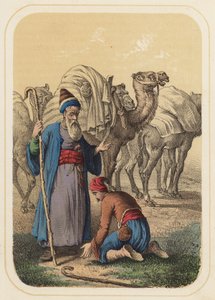 Harun al Rashid en Abdallah in een scène uit Duizend-en-een-nacht