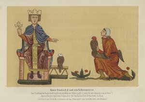 Heilige Roomse Keizer Frederik II en zijn Meester van Valkeniers, 13e eeuw door German School