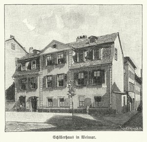 Huis van de dichter, toneelschrijver en filosoof Friedrich Schiller, Weimar, Duitsland door German School