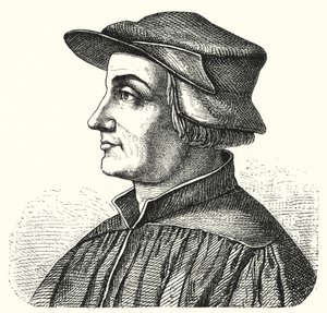 Huldrych Zwingli, leidende figuur van de Reformatie in Zwitserland door German School