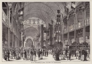 Interieur van het Garden Palace, Sydney International Exhibition, New South Wales, Australië