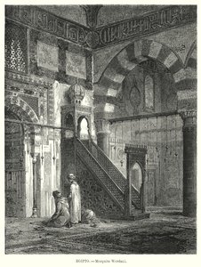 Interieur van de moskee van Amir Altinbugha al-Maridani, Caïro, Egypte door German School