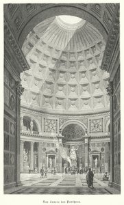 Interieur van het Pantheon, Rome door German School