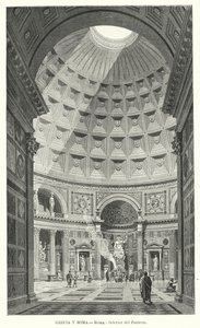 Interieur van het Pantheon, Rome door German School
