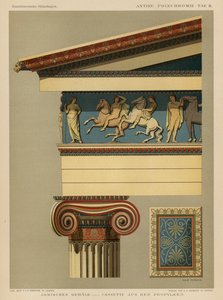 Ionisch hoofdgestel (kleur litho)