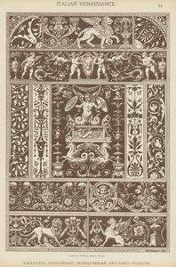 Italiaanse Renaissance, Sgraffito, Houtmozaïek, Marmermozaïek en Bas-reliëfs door German School