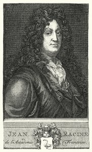 Jean Racine, Franse toneelschrijver (gravure) door German School